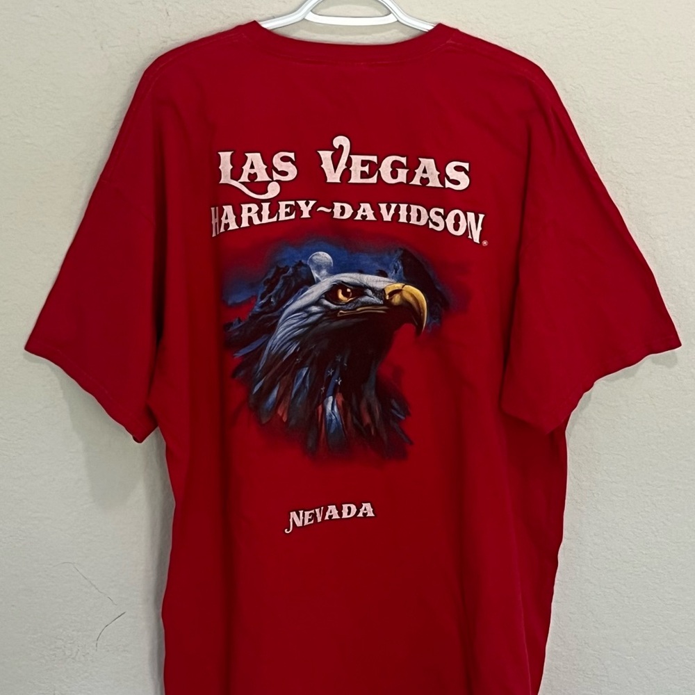 Harley-Davidson Print - Nevada T-Shirt Men’s Size 2XL XXL - Red